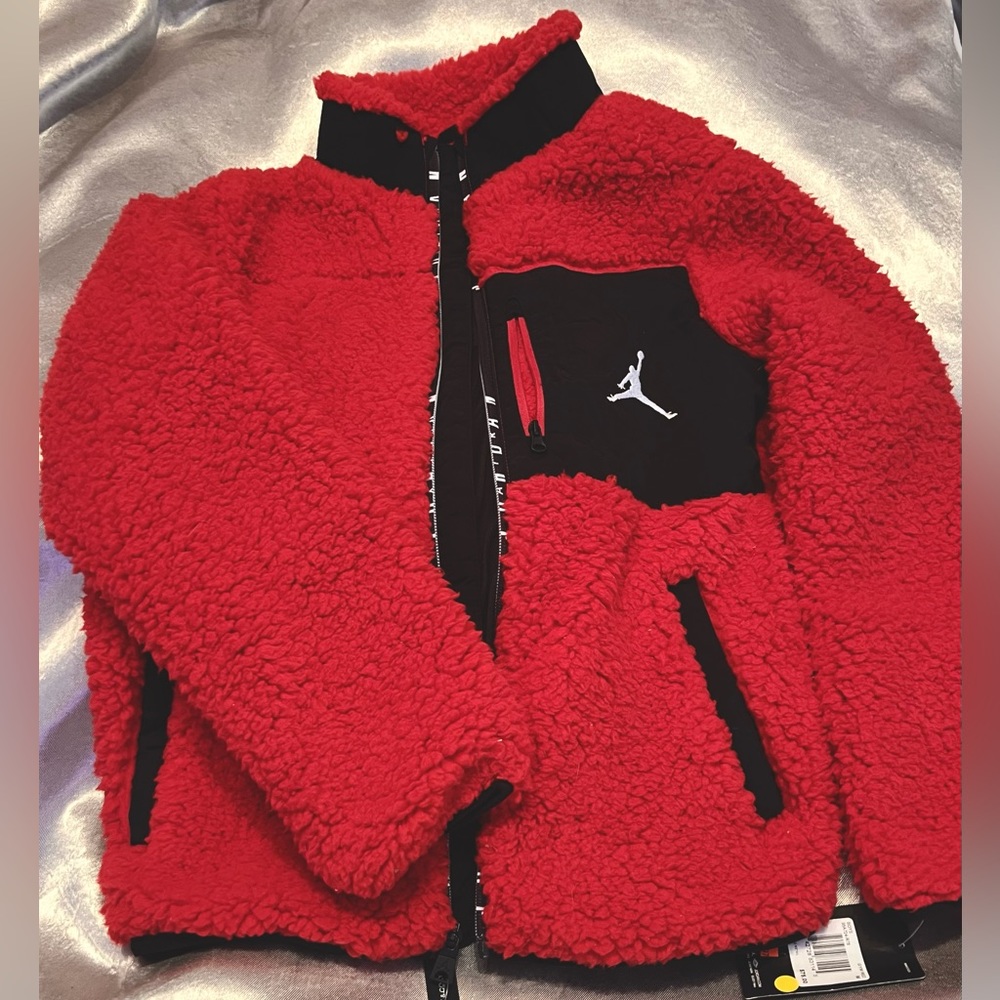 Jordan Boys Big Kids Sherpa Fleece Full Zip Jacket